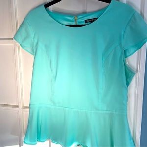 Express L Turquoise Top w Back Zipper sz Large
